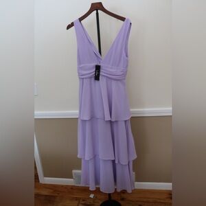 Lulu's Lavender Layered midi Dress special occasion wedding guest bridesmaid